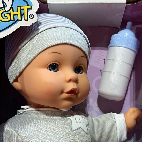 NWT Play Right 12” Soft Realistic Baby Doll With Magnetic Pacifier Milk Bottle - Picture 4 of 5